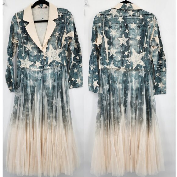 ORIGAMI Victorian Lace Star Print Cardigan Duster S-XXL NWT - Picture 6 of 16